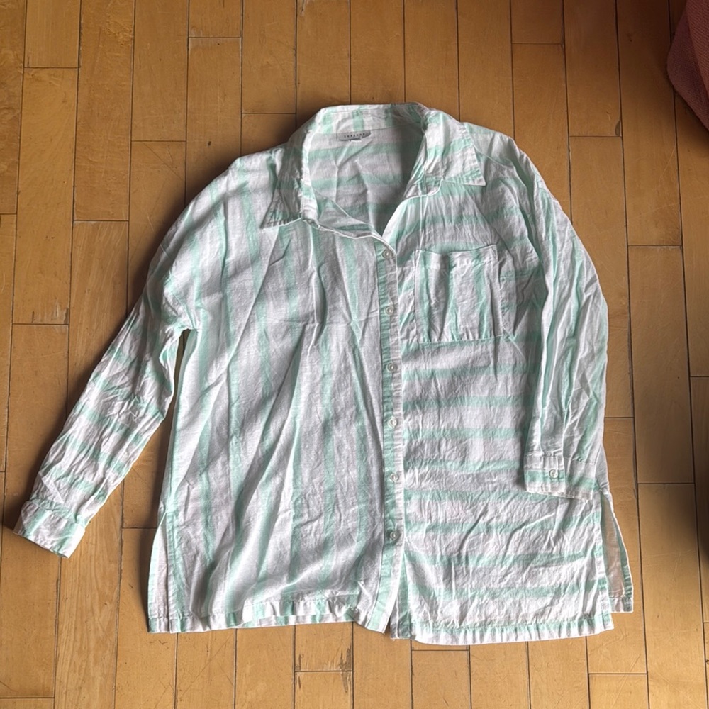 Striped Button-Up Shirt
